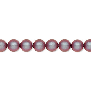 Pearl, Crystal Passions&reg;, iridescent red, 6mm round (5810). Sold per pkg of 50.