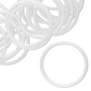 Soldered Closed Jump Rings Silicone Whites