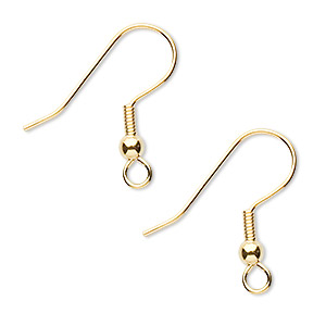 Ear Wire w/2mm Ball 27mm Gold Plated