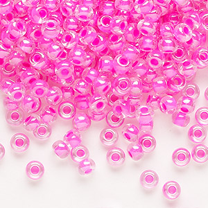 Rocailles size 8/0 3mm Pink Dyed Preciosa Ornela Traditional Czech Gla -  Crystals and Beads for Friends