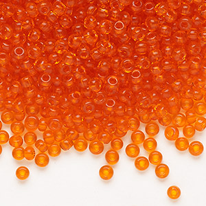 Bead, Miyuki, half TILA®, glass, opaque matte rainbow orange, (HTL406FR),  5x2.3mm rectangle with (2) 0.8mm holes, fits up to 3mm beads. Sold per  40-gram pkg. - Fire Mountain Gems and Beads