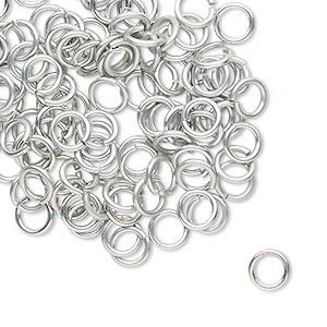 Open Jump Rings Aluminum Silver Colored