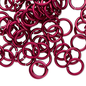 Open Jump Rings Aluminum Reds