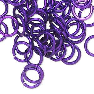 Open Jump Rings Aluminum Purples / Lavenders