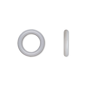 Component, Oh! Ring&#153;, silicone, silver, 12mm round with 8mm hole. Sold per pkg of 200.