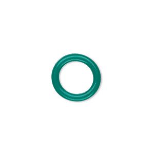 Component, Oh! Ring&#153;, silicone, light green, 15mm round with 10mm hole. Sold per pkg of 100.