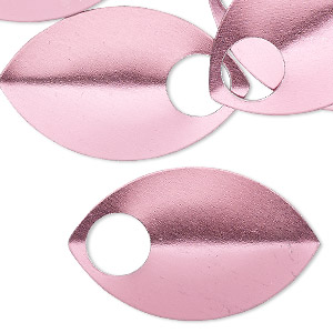 Washer, anodized aluminum, pink, 13mm double-sided flat round blank with  6mm hole, 20 gauge. Sold per pkg of 100. - Fire Mountain Gems and Beads