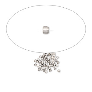 Crimp, stainless steel, 2.5mm round, 1.5mm inside diameter. Sold per pkg of 50.