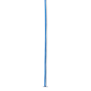 Head pin, electro-coated brass, blue, 2 inches, 21 gauge. Sold per pkg of 10.