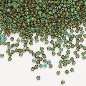 Seed bead, Preciosa Ornela, Czech glass, opaque lapis blue, #6 rocaille.  Sold per 50-gram pkg. - Fire Mountain Gems and Beads