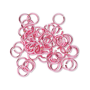 Open Jump Rings Brass and Brass-Plated Pinks
