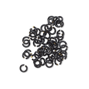 Open Jump Rings Brass and Brass-Plated Blacks