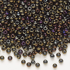 Seed bead, Preciosa Ornela, Czech glass, opaque matte black, #8 rocaille.  Sold per 500-gram pkg. - Fire Mountain Gems and Beads