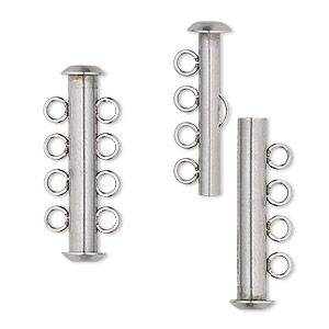 Slide Lock Stainless Steel Silver Colored