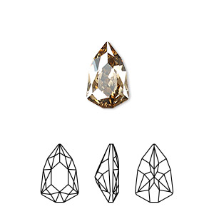 Fancy Stones Crystal Gold Colored