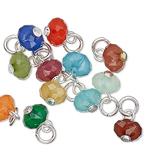 Drops Silver Plated/Finished Mixed Colors