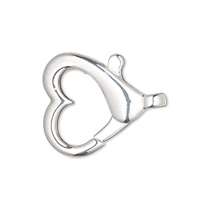 GemStorm Silver Plated Dangling Granny Heart Clip On Lobster Clasp Charm