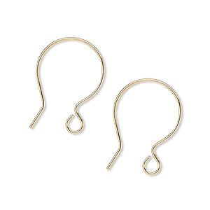 Hook Ear Wire Findings Gold Plated/Finished Gold Colored