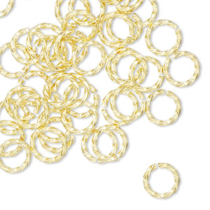 Open Jump Rings Brass Gold Colored