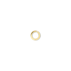 Jump ring, black-finished brass, 8mm round, 6mm inside diameter, 18 gauge.  Sold per pkg of 50. - Fire Mountain Gems and Beads