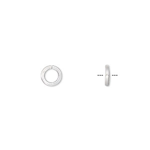 Open Jump Rings Sterling Silver Silver Colored