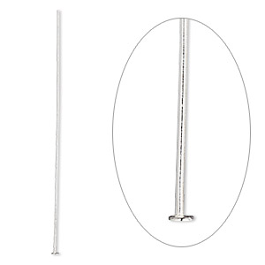 Silver plated jewelry head pins 100 3/4 in 20 ga fhs002 