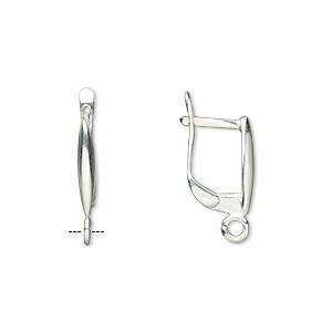 Leverback Earring Findings Sterling Silver Silver Colored