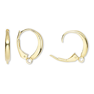 Leverback Earring Findings Sterling Silver Gold Colored