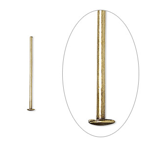 Standard Head Pins Gold Plated/Finished Gold Colored