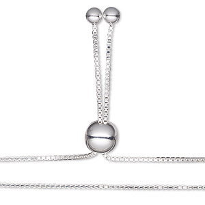 Sterling Silver Womens 1mm Box Chain Irregular Heart Slider Pendant Necklace 
