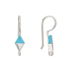 Hook Ear Wire Findings Simulated Turquoise Blues