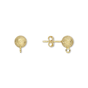 Ball and Half Ball Sterling Silver Gold Colored