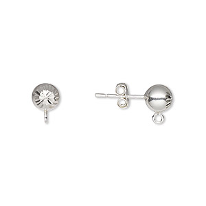 Ball and Half Ball Sterling Silver Silver Colored