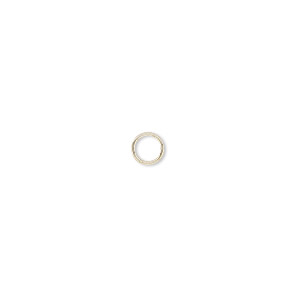 Jump ring, 14Kt gold-filled, 5mm soldered round, 3.6mm inside diameter, 22 gauge. Sold per pkg of 10.