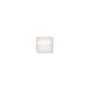 Flat back, Crystal Passions&reg;, cream pearl, foil back, 8mm square (2408/4). Sold per pkg of 12.
