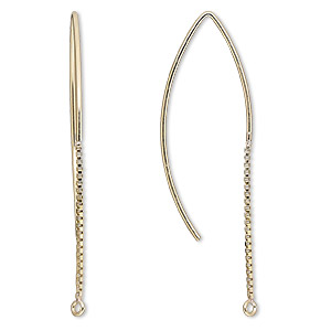 Light Gold Earring Hooks - 18K Gold filled Heart Ear Wires - Gold Ear Hook  - Jewelry Findings for Minimalist jewelry gift P-081