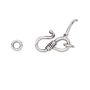 S Hook Sterling Silver Silver Colored