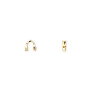 Wire protector, Accu-Guard&#153;, gold-plated brass, 5mm tube. Sold per pkg of 100.