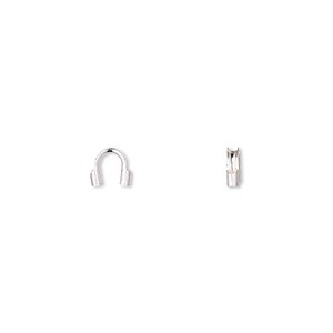 Wire protector, Accu-Guard&#153;, silver-plated brass, 5mm tube, 1.1mm inside diameter. Sold per pkg of 100.