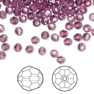 Bead, Crystal Passions&reg;, iris, 4mm faceted round (5000). Sold per pkg of 144 (1 gross).