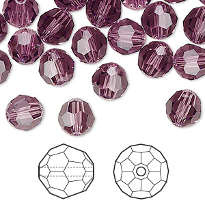 Bead, Crystal Passions&reg;, iris, 8mm faceted round (5000). Sold per pkg of 144 (1 gross).