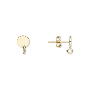 Earring Settings Vermeil Gold Colored