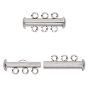 Slide Lock Stainless Steel Silver Colored