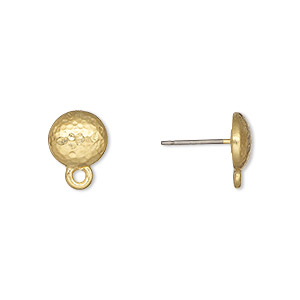 Earstud Components Gold Plated/Finished Gold Colored