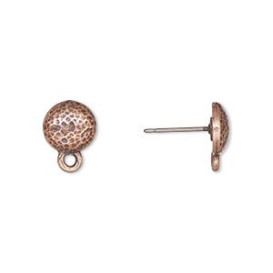Earstud Components Copper Plated/Finished Copper Colored