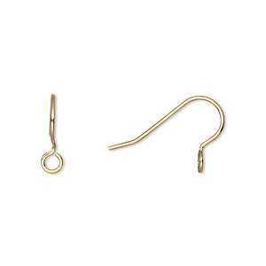  100 PCS/50 Pairs Earring Hooks, Gold-Plated
