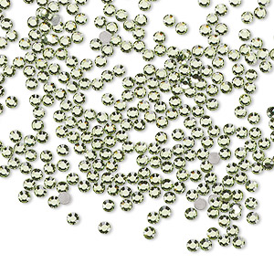 Flat back, Dance With Me&#153; crystal rhinestone, peridot, foil back, 1.9-2.1mm rose, SS6. Sold per pkg of 144 (1 gross).