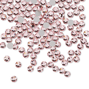 Flat back, Dance With Me™ crystal rhinestone, light rose, foil back,  3-3.2mm rose, SS12. Sold per pkg of 144 (1 gross). - Fire Mountain Gems and  Beads