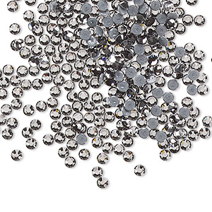 Flat back, Dance With Me™ crystal hotfix rhinestone, black diamond, foil  back, 2.3-2.5mm rose, SS8. Sold per pkg of 144 (1 gross). - Fire Mountain  Gems and Beads