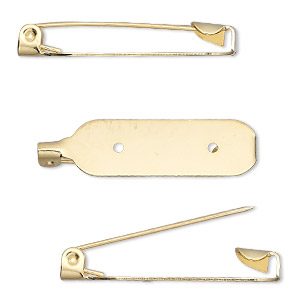 Brass Offset Brooch Pin Backing 1-1/2 37701